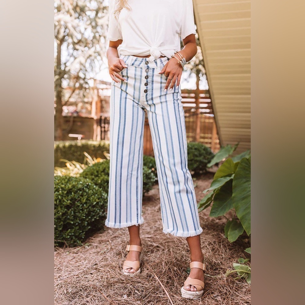KanCan The Bettea High Waist Striped Jeans